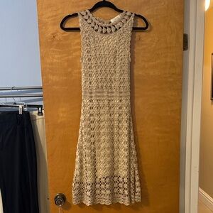 Vintage Kroshetta by Papillon Gold Crotchet Cocktail Dress